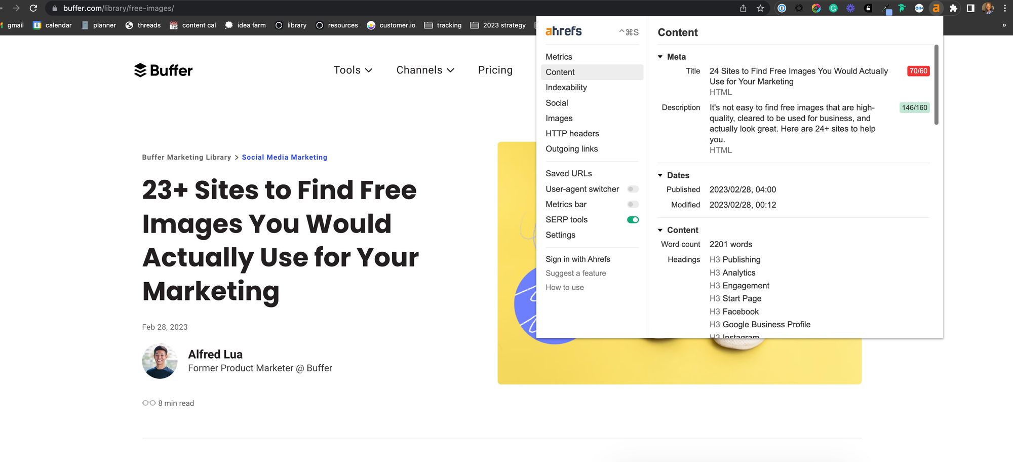 ahrefs seo toolbar